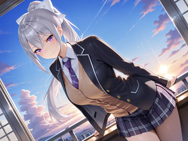 solo,masterpiece,best quality,super fine illustration、finely detail 、clear picture、UHD、HDR, amazing quality, highres, absurdres, very aesthetic, high resolution, ultra detailed, perfect details,nijikaede,purple eye,grey hair,long eyelashes,long hair,ponyta...
