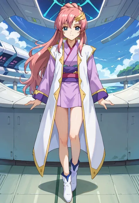 score 9、score 8 up、score 7 up、score 6 up、score 5 up、score 4 up、anime coloring、source anime、傑作、best quality、best resolution、best image quality、1girl、<lora:Lacus_Meer_Gundam_SEED_Pony:0.8>、lacusmeer、solo、pink hair、long hair、ponytail hair、sidelocks hair、blue ...