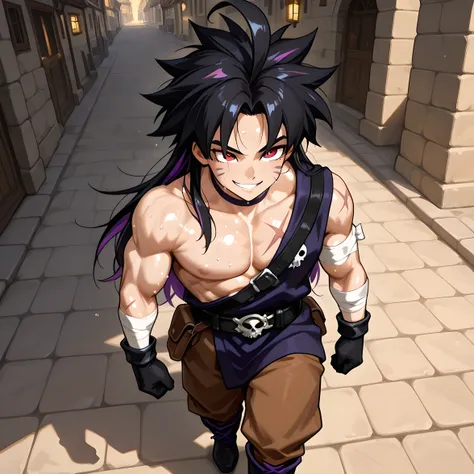 (high_side_angle), ((walking through the medieval city, Chrono Trigger anime style kingdom, 1man, solo):1.15), (Chrono Trigger anime style:1.15, anime style warm colors, ultra quality, full HD, 4K quality, perfectly detailed eyes, rich scenery details, ult...