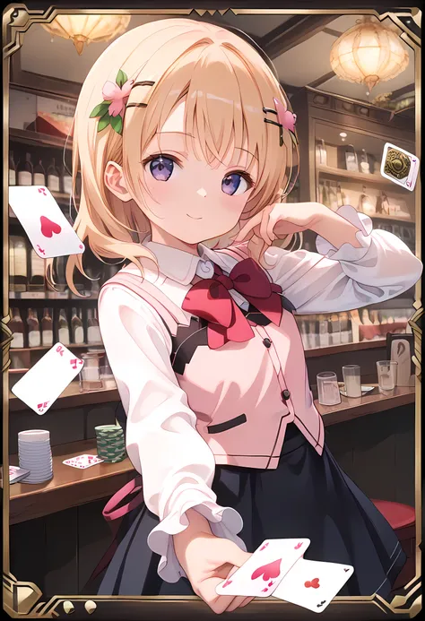 score_9, score_8_superior, score_7_superior, masterpiece, best quality, absurdres, high_fidelity, vibrant, sauce_anime, (rating_explicit:1.0), super detailed, Adorable,  (1girl frame in Trump card, king of heart:1.5), ctiank0k0a, dress shirt, long sleeves,...