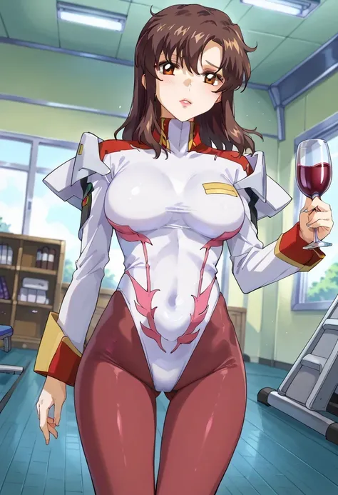 score 9、score 8 up、score 7 up、score 6 up、score 5 up、score 4 up、source anime、傑作、Best quality、Best resolution、Very detailed face、Very detailed eyes、Best image quality、anime coloring、1woman、<lora:Murrue_Ramius_Gundam_SEED_Pony:1>、murrue、solo、brown hair、long h...