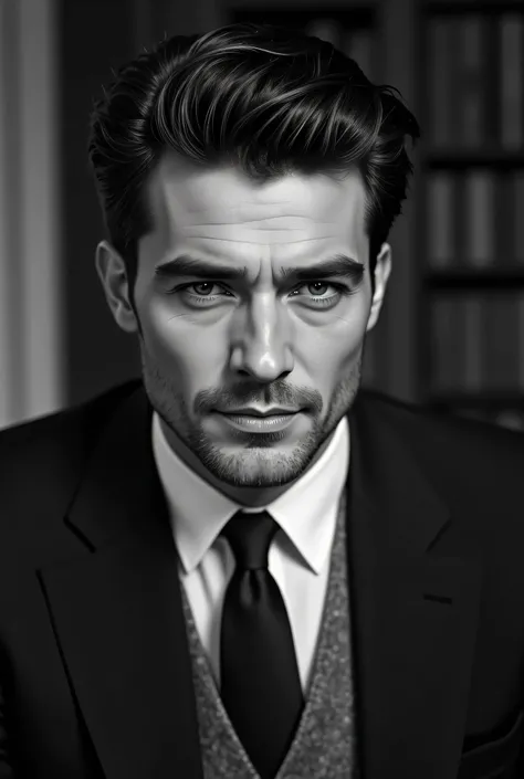 ((black and white filter)), Gregory Peck is a young male 25 years old actor who starred in the Roman Holiday film, short black hair, Gregory Peck portrait photo of a young actor: (Gregory Peck is in the black and white Roman Holiday film), hotel room, Awar...