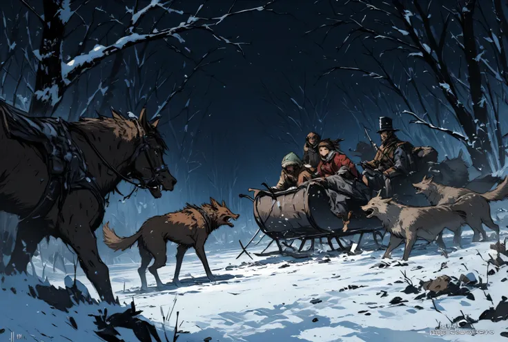 In the snows of deepest Russia, in the depths of a dark forest, 200 years ago, on a cold winter's night, a skinny mongrel dog stands between a sleigh and a pack of wolves which has surrounded it. In the sleigh are two pretty Russian girls, their mother, an...