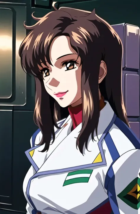 can you draw a smiling woman wearing a bear costume，a woman with a delicate smile only her face，costume is a woman in a bear costume，I'm on the amusement park stage，Sci-fi Hero Villain ，attractions，The face is a top priority, so please don't trim it，I need...