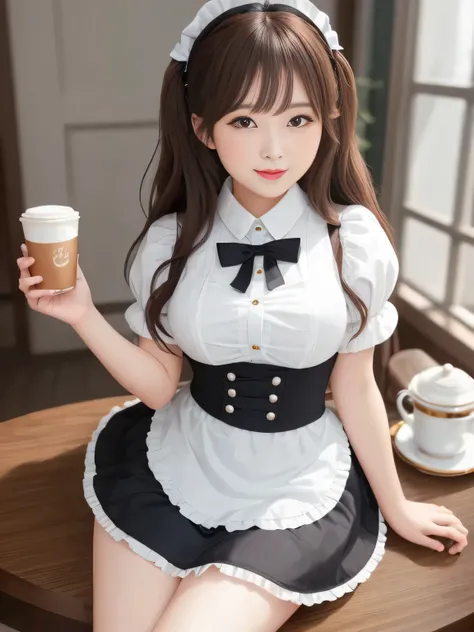 
(top quality)、masterpiece、Hyperrealism、princess who sits with her legs open in an m shape、

maid coffee party、Enjoy free interaction、
A wonderful night、gives this scene a special charm,Taken with X-T4,85mm,blurred background,

featuring a woman with sex a...