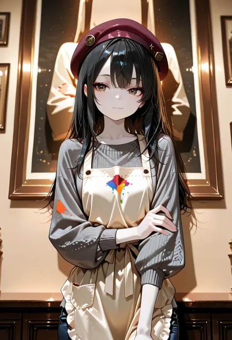 masterpiece, best quality, very aesthetic, absurdres, stylized, newest, depth of field, HDR, high contrast, sharp focus, 8k resolution, cinematic lighting,(lighting:0.2), 1girl, solo, perspective is slightly angled creating a sense of depth, long length bl...