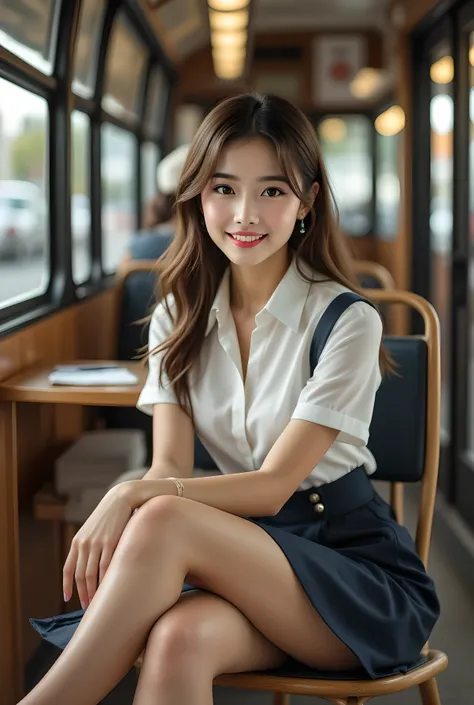 super realistic , photorealistic , (Full body image:1.5), she looks so happy , shadow, GLOBAL ILLUMINATION , Alone, (japanese women in their 20s :1.5), VERY BEAUTIFUL、 Cute Smiles , Slim, brown hair ...