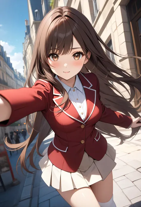 ((masterpiece, best quality, high resolution, UHD, perfect pixels, depth of field, 4k, RTX, hdr))), 1 girl, single, alone, Half body, Beautiful anime girl, beautiful artistic style, anime character, ((serene expression., childish gaze, beautiful face, long...