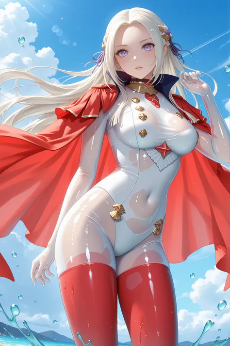 See-through clothes,eyesHD,JellyGirl, transparent skin, transparent, translucent, jelly, slimegirl, liquidy, viscous 1girl, monster girl, slime girl objects in body,slime girl,transparent,translucent,See-through clothes,(adult Edelgard:1.0, sss:1.0, transl...