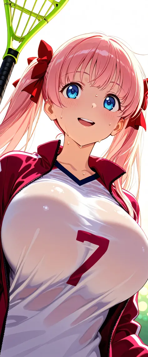 (beautiful girl: 1.3),masterpiece,Please redeem,Ultra-high resolution,Rich contrast,Very high quality,8k,Highly detailed CG unit wallpaper,Texture,So ridiculous,RAW Photos,Please redeem anime,Depth of written boundary 1.2,nodoka_haramura, 1girl, pink hair,...