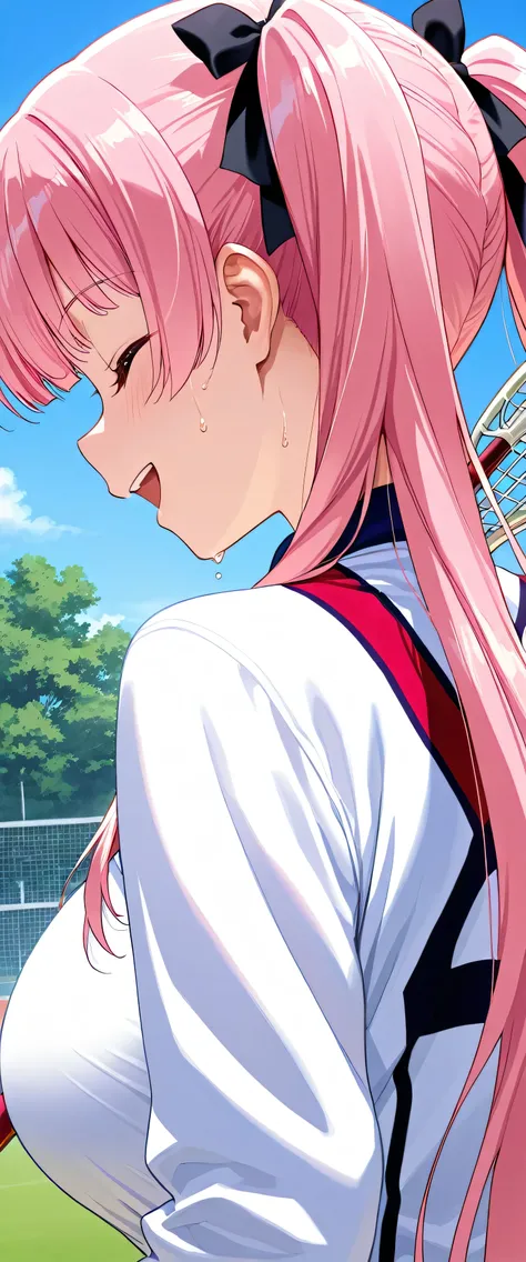 (beautiful girl: 1.3),masterpiece,Please redeem,Ultra-high resolution,Rich contrast,Very high quality,8k,Highly detailed CG unit wallpaper,Texture,So ridiculous,RAW Photos,Please redeem anime,Depth of written boundary 1.2,nodoka_haramura, 1girl, pink hair,...