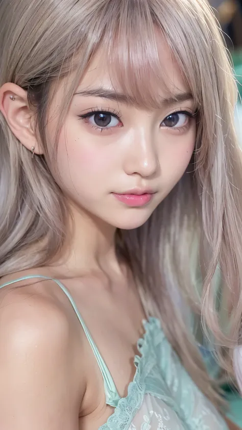 (8k, Original photo, best quality, masterpiece:1.2), (realistic, photo-realistic:1.4), (Highly Detailed 8K Wallpaper), clear focus, letter border depth, has beautiful eyes in every detail,asymmetrical bang, shiny skin, ultra detailed skin,high resolution, ...
