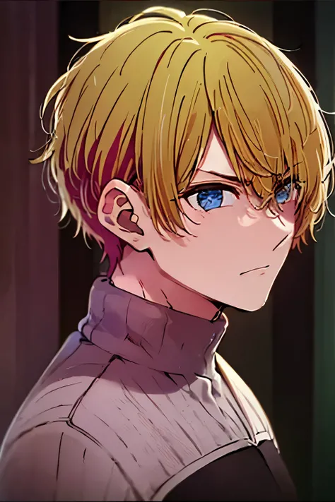 masterpiece, best quality, high quality, 1boy, solo, male focus, looking at viewer, upper body,  hoshino_aquamarine, star-shaped_pupils,  ds9st yellow and black uniform,ds9st operations, deadpan annoyed pissed off angry