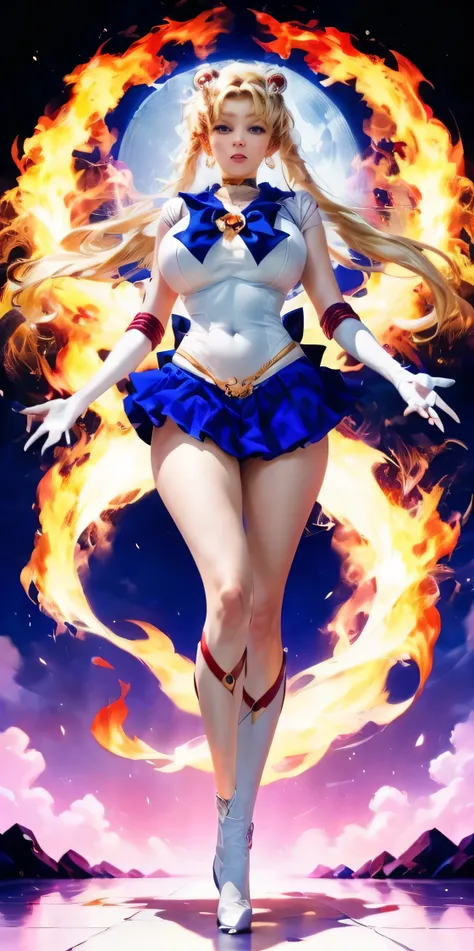 ((best quality)), ((Masterpiece)), (Highly detailed:1.3), (Handsome and Menacing Face: 1.2), 1girl, perfect legs, detailed eyes, perfect body, hd, (Extremely Detailed CG: 1.3), Depth of Field, Cinematic Lighting, Lens Flare, (Dramatic Atmosphere and sinist...