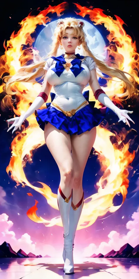((best quality)), ((Masterpiece)), (Highly detailed:1.3), (Handsome and Menacing Face: 1.2), 1girl, perfect legs, detailed eyes, perfect body, hd, (Extremely Detailed CG: 1.3), Depth of Field, Cinematic Lighting, Lens Flare, (Dramatic Atmosphere and sinist...