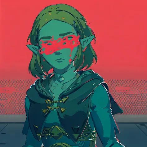 masterpiece, best quality, highres, 1girl, <lora:yoru_ni_kakeru_style:1> zelda\(princess\) 