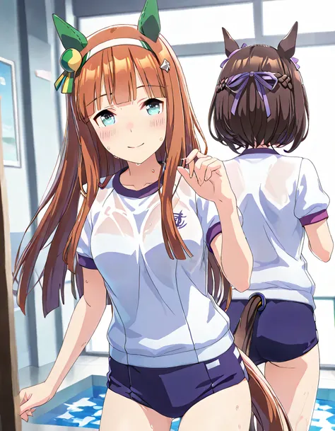 ((ultra-detailed)), (highly detailed CG illustration), (best quality:1.2), ultra-highly detailed, colorful composition, artistic photoshoot, 2girls, duo focus, Yuri:1.3, thigh to top:1.2, cowboy shot:1.2, moe anime character,  round face, rounded chin:1.2,...