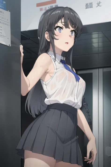 彼女のbig breastsをさらに大きくしてください，Can you draw an office worker in uniform，Please draw a picture of a sad mature woman、Delicately、Please draw an expression that you can't escape，、Full color CG，draw a picture of someone with her hands and feet bound with chains、c...