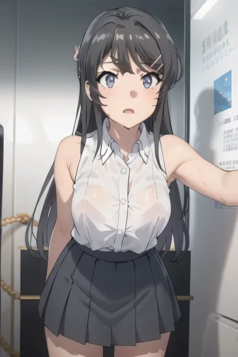 彼女のbig breastsをさらに大きくしてください，Can you draw an office worker in uniform，Please draw a picture of a sad mature woman、Delicately、Please draw an expression that you can't escape，、Full color CG，draw a picture of someone with her hands and feet bound with chains、c...
