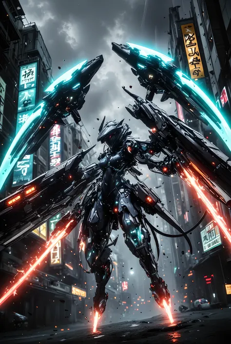 Photorealistic Live-action Real cinematic 8k footage. A battle-hardened female soldier in advanced powered exoskeleton armor, complete with wings and jet fighters, engages in an aerial duel with alien spacecraft floating around her at supersonic speeds abo...