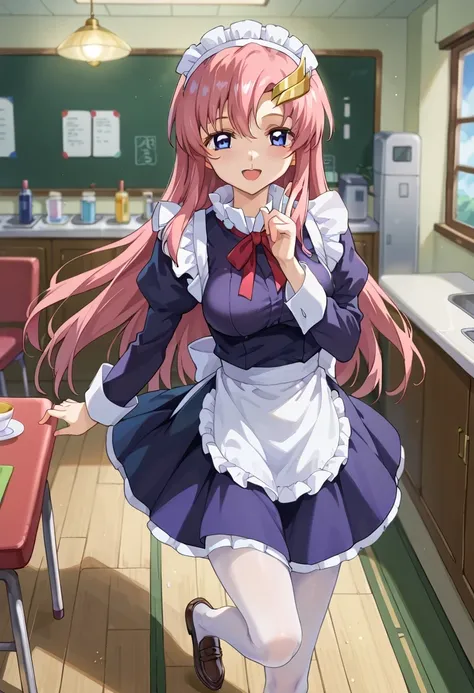 score 9、score 8 up、score 7 up、score 6 up、score 5 up、score 4 up、source anime、傑作、Best quality、Best resolution、Very detailed face、Very detailed eyes、Best image quality、anime coloring、1girl、<lora:Lacus_Meer_Gundam_SEED_Pony:0.8>、lacusmeer、solo、pink hair、long h...
