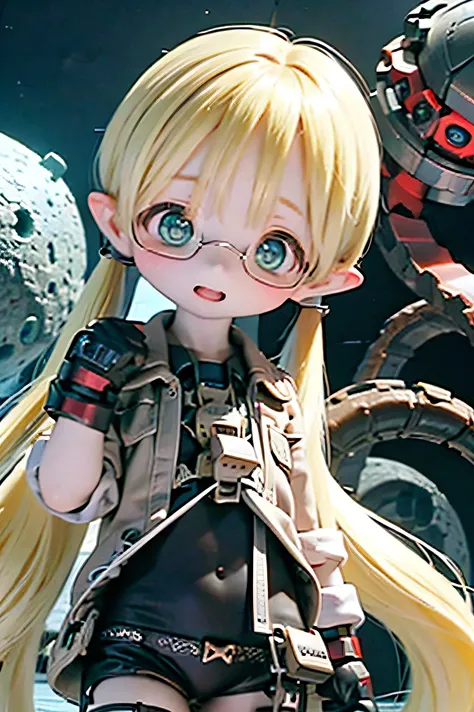 ,Rico, Made in the Abyss world,black rims　adventure、 Maher's Leah、((((((abyss))))))