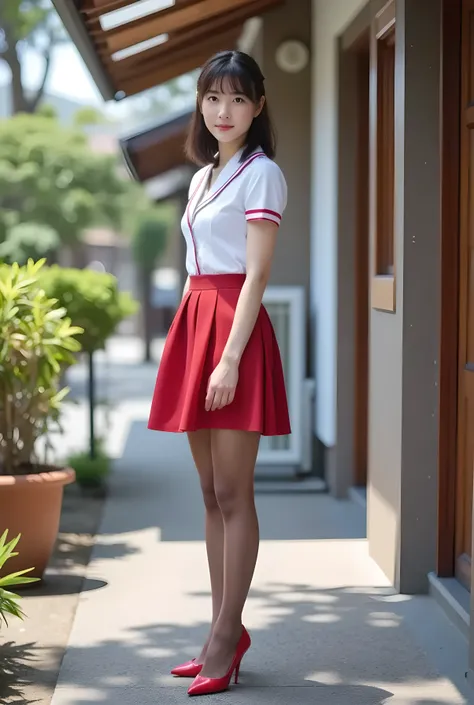       super realistic ,       photorealistic   ,    (Full body image:1.5),  she looks so happy      , shadow,           Global Illumination          , Alone, (japanese women in their 20s :1.5),      VERY BEAUTIFUL、     Cute Smiles ,    Slim,    brown hair ...