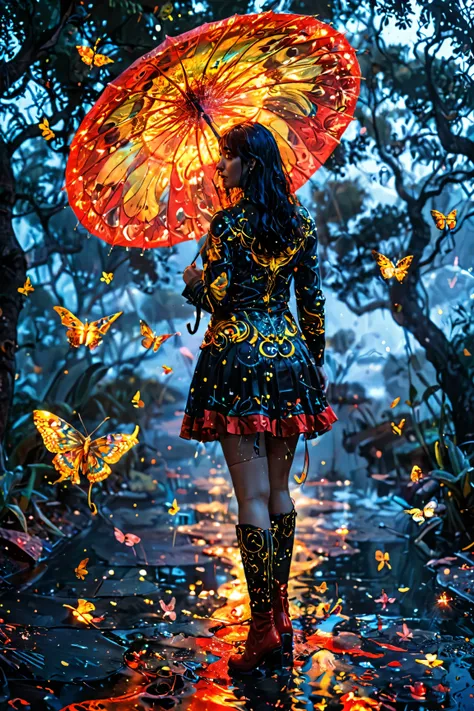 Digital Art, by scratch art、in a strange world, George Washington's famous golden birdwing art、is vividly expressed in this amazing digital illustration. The silhouette of a bird is made up of intricate patterns and geometric shapes, reminiscent of a famou...