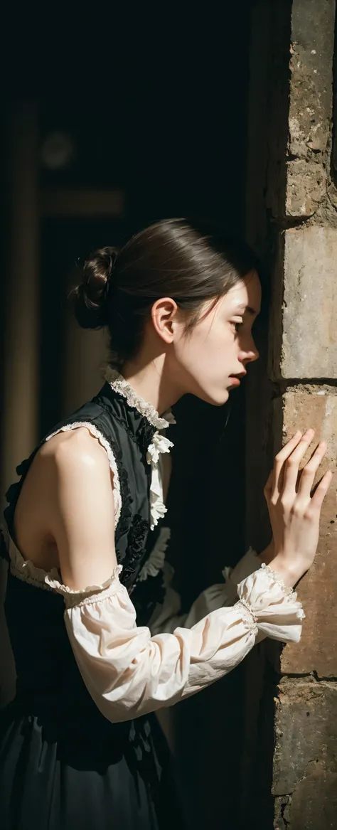 Thin Arms,narrow shoulders,公式Art, Unity 8k Wallpaper, Super Detailed, beautiful , beautiful , masterpiece, top quality, darkness, atmosphere, mystery, romanticism, creepy, literature, Art, Fashion, Victorian , race