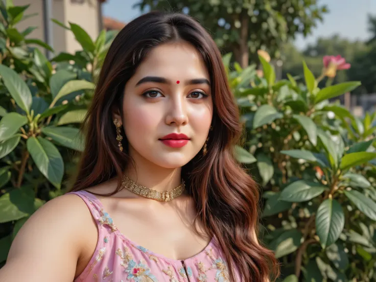 A North Indian-European Curvy MILF Bhabhi aged 38. She has the delicate, beautiful Square facial structure of an Indian Women with the pale white fair skin tone. Long shiny wavy hair. A Long round point, symmetrical nose, placed perfectly at the center of ...