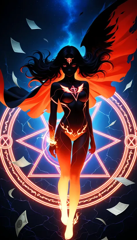 Exorcism Summoning:  Shade, Magical masterpieces , top quality, Psychedelic Art, 2D, consciousness,  Vintage , Art on Cracked Paper, The eight-pointed star, Call of a Different World, Magic Circle Floating in the Dark, Form of the Dead, Cursed Shades of Pu...