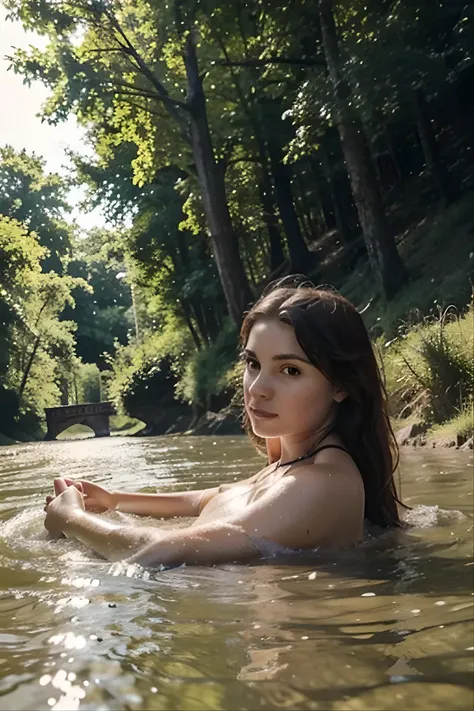girl in a lake
