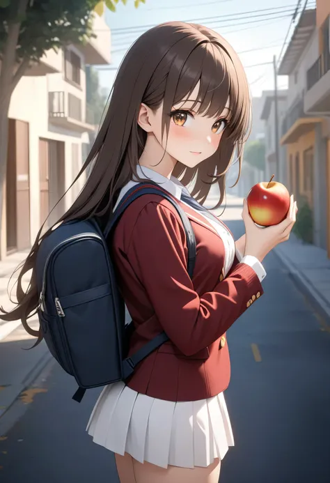 good teacher, mejor calidad, high resolution, UHD, perfect pixels, depth of field, 4k, RTX, hdr))), 1 girl, single high school, 16 years old, Half body shot, alone, Beautiful anime girl, beautiful artistic style, anime character, ((Expression serene and c...