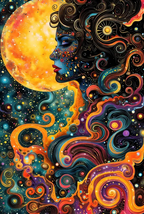   psychedelic、Enshrining the Sun and Moon、Goddess of the Sun and Moon,  sensual women and , Highest quality images taken by year 1. snakes and femme fatals :  Those are、snake-shaped、or represent a captivating beauty with anthropomorphic characters,  The wo...