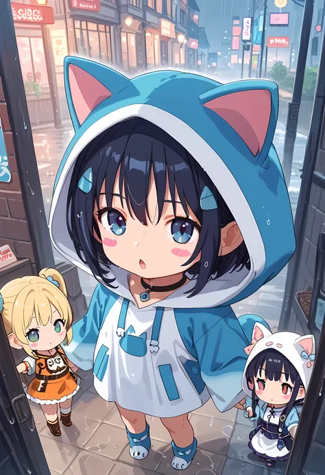 score_9, score_8_superior, score_7_superior, masterpiece, best quality, absurdres, high_fidelity, vibrant, sauce_anime, (rating_explicit:0.7), masterpiece, Highest quality, Adorable, 1girl, loli, child, (chibi:1.4), animal_hood, ANHD, cat costume, cosplay,...