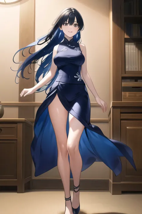 women with nice smiles,Draw expressions more delicately,,fluttering in the windスカートをはいた女性をPlease draw it，晴れた空の高原に一peopleでstanding，fluttering in the wind，I need my whole body，大きな胸を持つ女性をPlease draw it，her nipples are wet、，Can I draw shiny dark blue Chinese s...