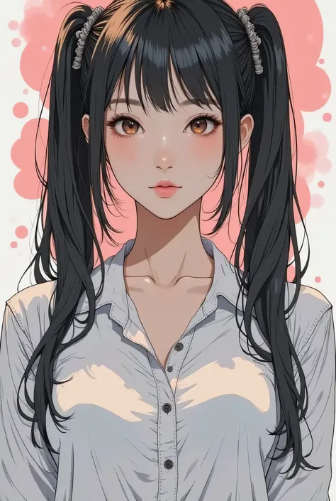 Japanese manga collage、 Terada Katsuya 、full color、((Posters promoting voting in national elections:1.8)),  、 Manga Frame Split、  comic cover 、ponytail hair、High School Student Magical Manga、Black Hair Twin Tails、full bang、 Thick structure 、 screen tone 、u...