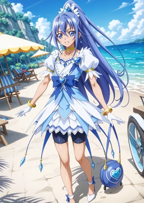 score 9 、score 8 up、score 7 up、source anime、傑作、Best quality、Best resolution、Very detailed face、Very detailed eyes、Best image quality、anime coloring、anime screencap、anime screenshot、1boy、cure diamond is a boy、(male:1.5)、blue haired male character is wearing...