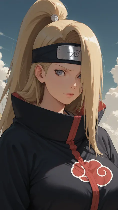 1girl，solo，close up， thick hair ，clear facial features，beautiful girl，Japanese anime style，high quality，Master's Work，Masterpiece，Extreme Light and Shadow，Exquisite rendering，Super Fine Details，Top CG ，16K HD quality，Deidara, hair over one eye, long hair, ...