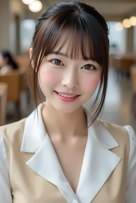       super realistic ,       photorealistic   ,    (Full body image:1.5),  She looks so happy      , shadow,           Global Illumination          , Alone, (Japanese woman in her 20s :1.5),      so beautiful、     Cute Smiles ,    Slim,    brown hair ，　be...