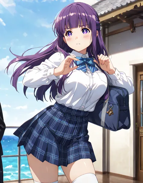 ((ultra-detailed)), (highly detailed CG illustration), (best quality:1.2), ultra-highly detailed, colorful composition, artistic photoshoot, 1girl, solo focus, upper body, moe anime character, round face, rounded chin:1.2, short stature, fern, long hair, b...