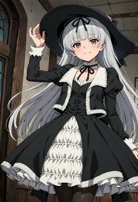 Gretel (black lagoon), Gothic Fashion,black hat,, Best Quality, HD ,masterpiece, High Resolution,,