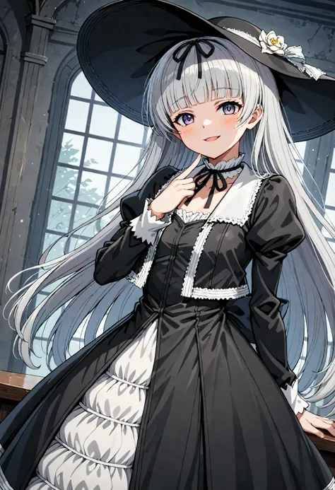 Gretel (black lagoon), Gothic Fashion,black hat,, Best Quality, HD ,masterpiece, High Resolution,,