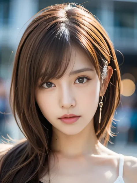 Cute Japanese idol, cute natural anime face, popular korean makeup, Highly detailed face and skin texture, perfect face, Detailed face,glossy lips, (brown ash hair:1.3), sexy girl, sophisticated gravure idol, 8K, masterpiece, Realistic, Photorealistic,
