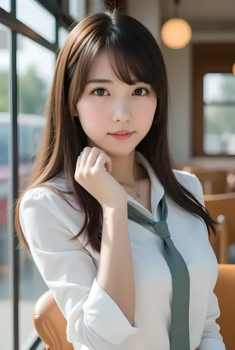       super realistic ,       photorealistic   ,    (Full body image:1.5),  She looks so happy      , shadow,           global illumination          , Alone, (Japanese woman in her 20s :1.5),      so beautiful、     Cute Smiles ,    Slim,    brown hair ，　be...