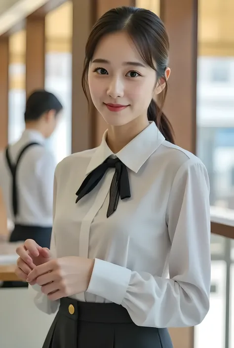       super realistic ,       photorealistic   ,    (Full body image:1.5),  she looks so happy      , shadow,           global illumination          , Alone, (Japanese woman in her 20s :1.5),      so beautiful、     Cute Smiles ,    Slim,    brown hair ，　be...