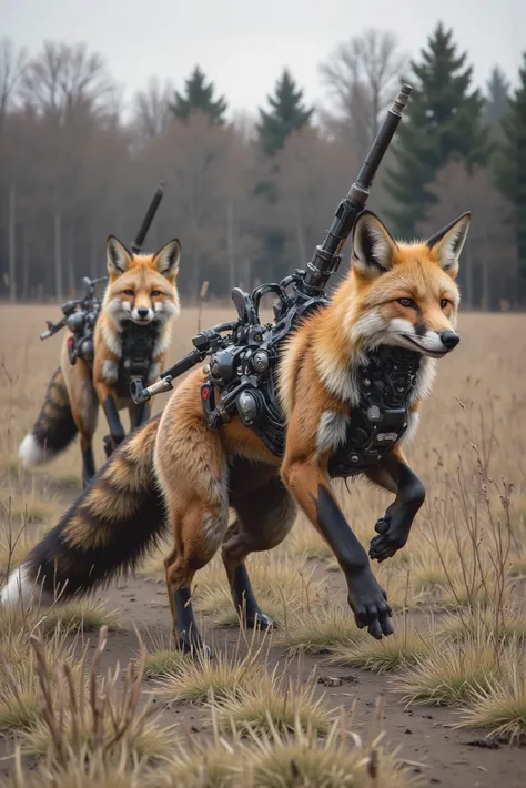 half of them are machined foxes, foxes run at full power, Foxes have 2 big guns, Prairie