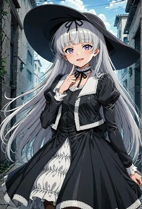 Gretel (black lagoon), Gothic Fashion,black hat,, Best Quality, HD ,masterpiece, High Resolution,,