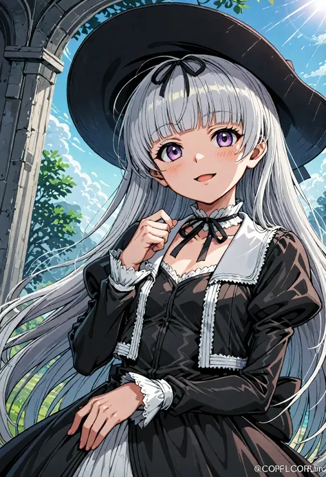 Gretel (black lagoon), gothic fashion,black hat,, Best Quality, HD ,masterpiece, High Resolution,,