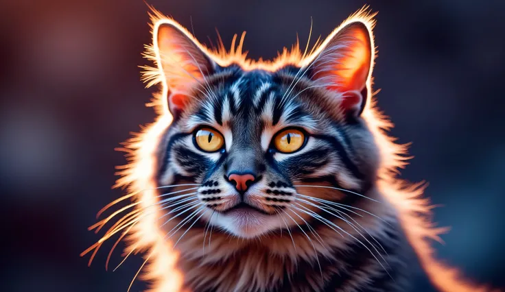 ( Close Up of an Outstanding Masterpiece:1.5)0.9] ( Maine Coon:1.2) (There are three animals:1.1)( fantastic scenery:1.2)( Strange Plants :1.0) ( colorful stars in the eyes :1.0)(Shining brilliance :1.1)(universe:0.9)